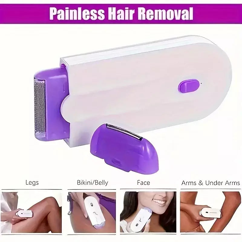 Kit de depilação indolor para mulheres, USB recarregável, corpo, rosto, perna, biquíni, mão, barbear