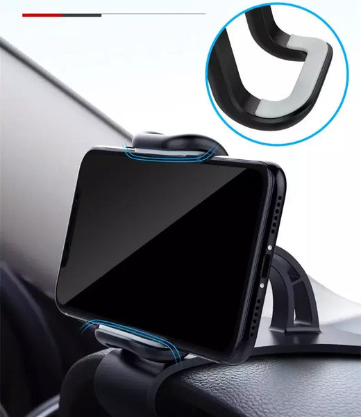 Suporte giratório 360 para celular automotivo, suporte universal para painel de carro, suporte para aderência automática, suporte fixo para celular