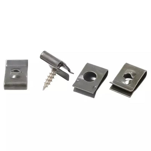 Parafusos auto-roscantes, clipe de fixação de metal para carro, motocicleta, tipo u, clipe com parafuso, proteção antiferrugem, kit de folha de ferro