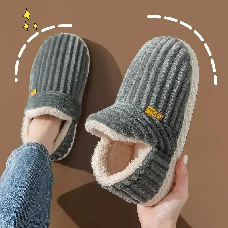 Pallene novos chinelos de pele para mulheres homens inverno peludo moda quente tornozelos de pelúcia aconchegante slides para casa interior sola macia sapatos de algodão