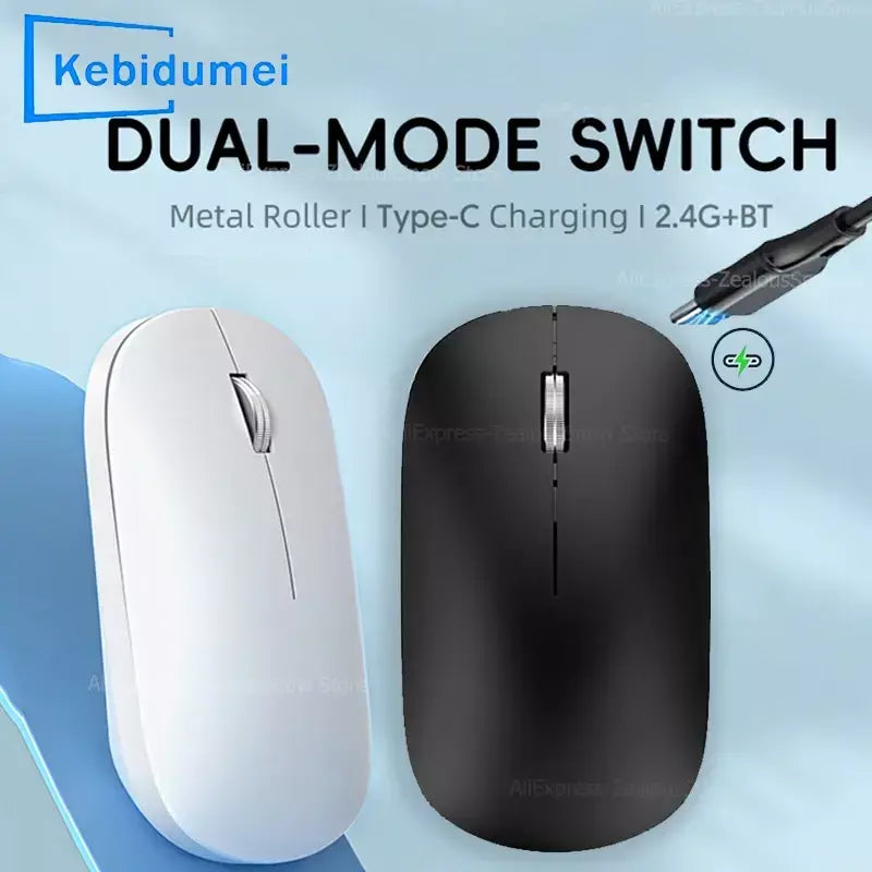 2.4g mouse sem fio tipo-c recarregável bluetooth mouse 1600dpi silencioso clique portátil jogo de escritório ratos sem ruído para computador portátil