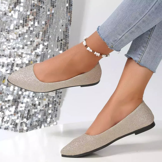 Mocassins deslizantes respiráveis para mulheres, sapatilhas rasas, fundo macio, sapatos de barco com dedo apontado, tamanho grande, 43, moda verão, 2024