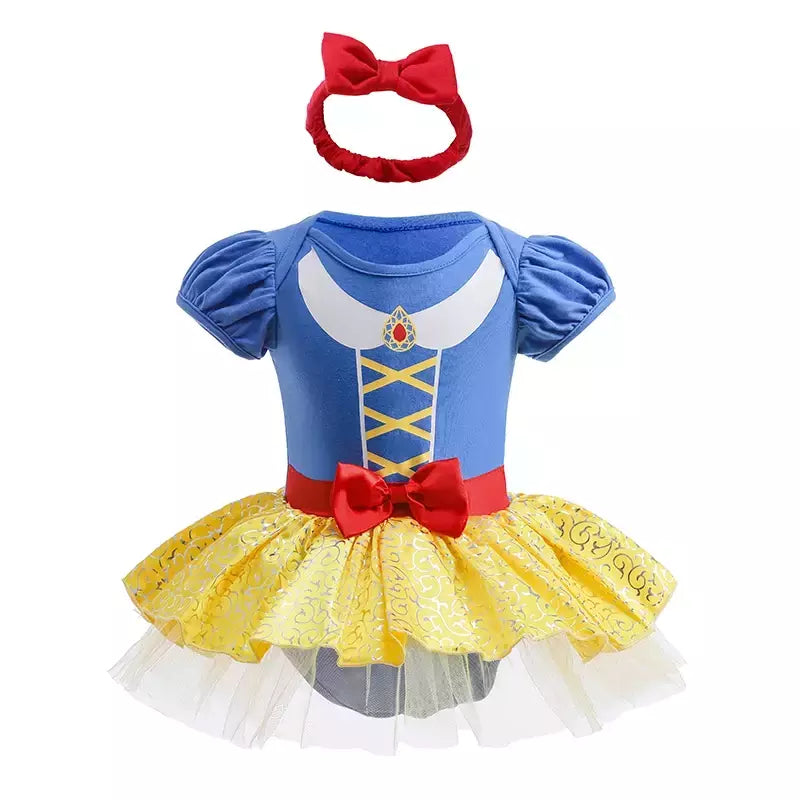 Baby Romper TUTU Vestido Com Headband Infantil Baby Princess Girl Roupas Tamanho 3-18M Cute Design Baby Dress Party Trajes