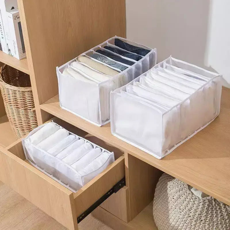 Organizador de gaveta para roupas íntimas, caixa de armazenamento dobrável, organizador de armário, divisor de gaveta para cuecas, meias, sutiã, caixas de armazenamento