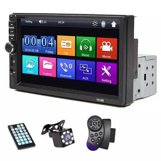7 Polegada rádio do carro 1 din multimídia mp5 player espelho link tela de toque fm iso potência aux entrada bluetooth usb universal autoradio