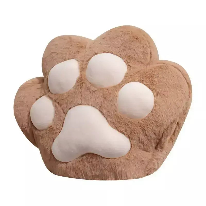 Bonito gato pata dupla finalidade escritório nap mão mais quente travesseiro cobertor do carro calor consolador macio material de pelúcia decoração para casa almofada