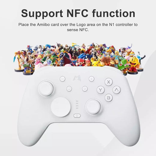 MOBAPAD N1 HD Branco – Controlador Sem Fio para Nintendo Switch & Switch 2, Sticks Hall-Effect, HD Rumble, 6 Eixos, NFC