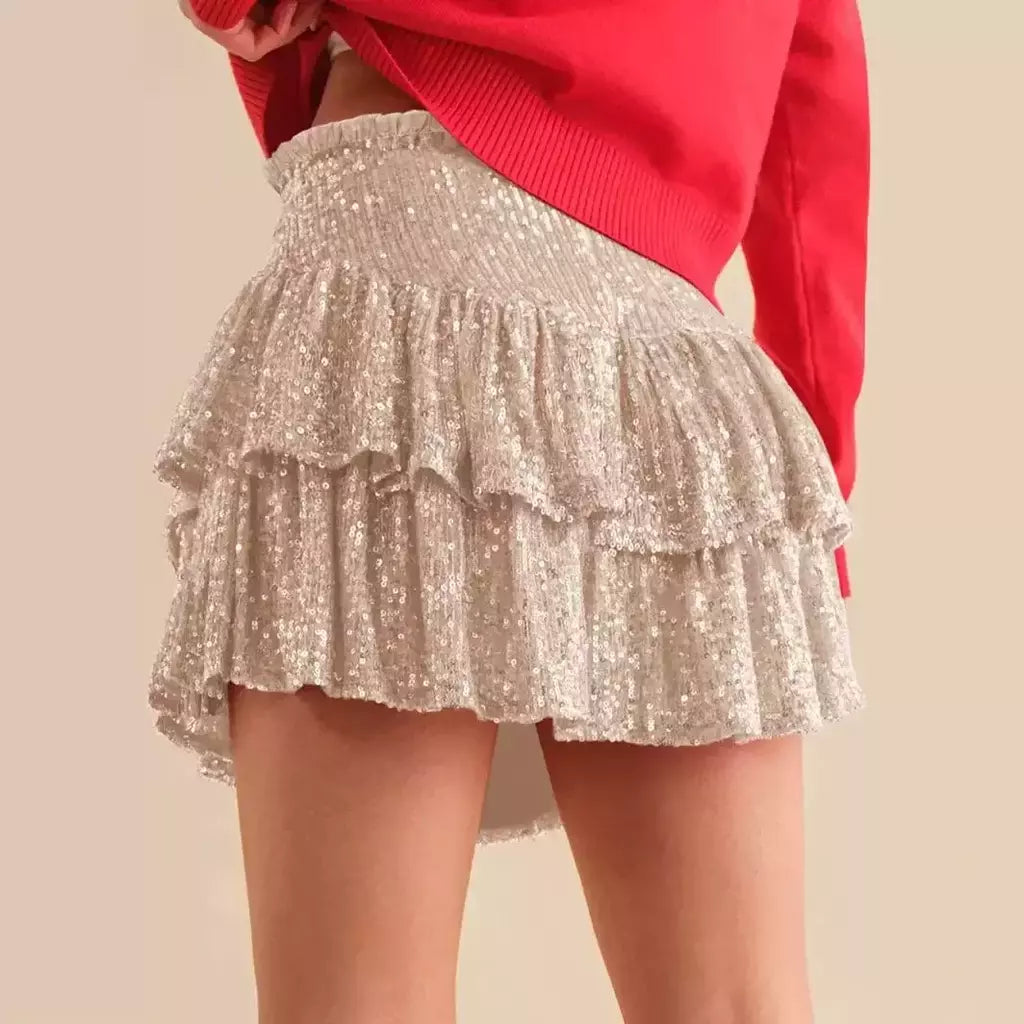 Mini saias plissadas de lantejoulas de cintura alta para mulheres, festa africana, roupas de noite, roupas sensuais dashiki, primavera, verão, 2022