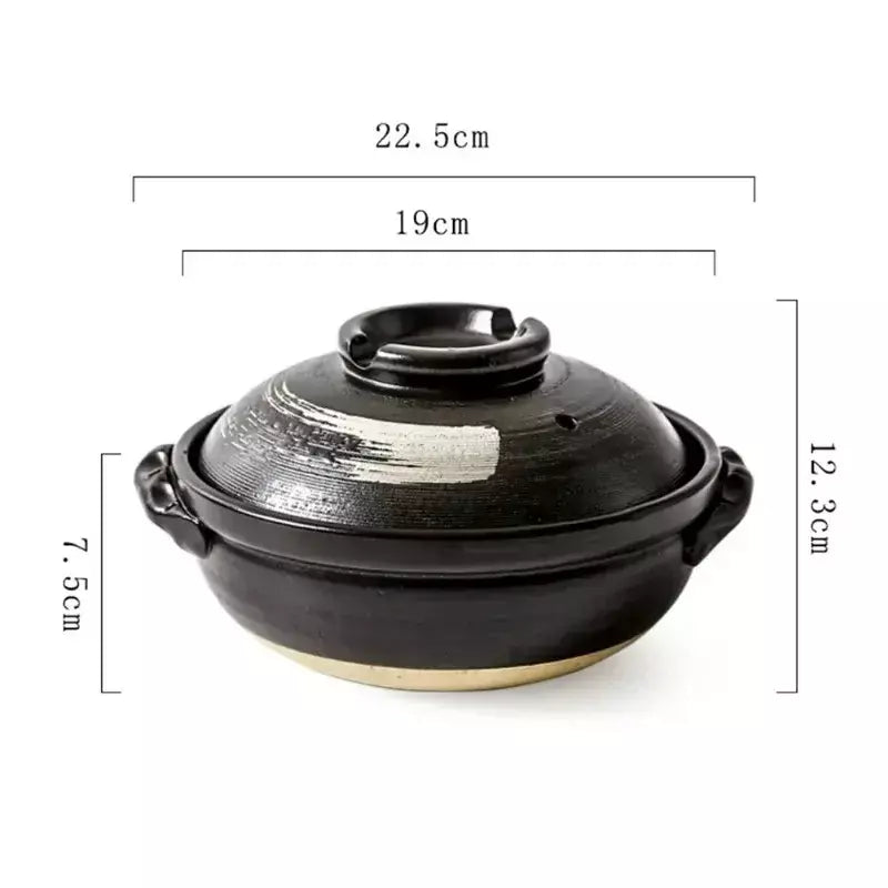 Pote cerâmica argila cozinhar caçarola japonês guisado sopa tampa de terra panelas quentes coreano pot prato pan panelas estoque chinês