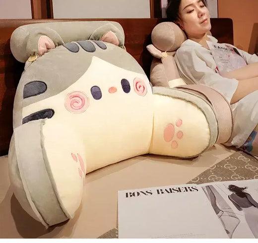 2025 almofada de cabeceira dos desenhos animados sofá encosto destacável lavável apoio lombar pescoço travesseiro para dormitório cadeira cama decoração maison
