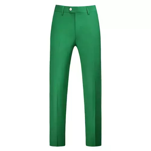 Calça masculina de alfaiataria cor pura, ocupação de negócio, slim fit, calças de escritório, fato formal masculino, casual