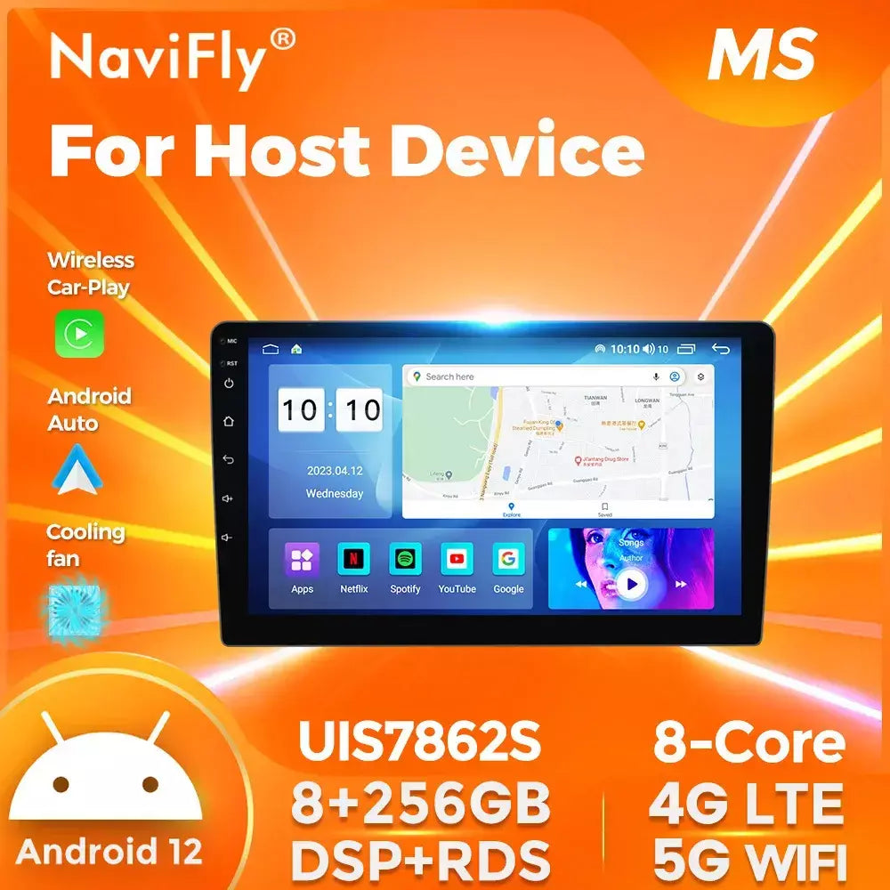 NaviFly 9 10 polegadas 1280*720 reprodutor de vídeo multimídia para carro rádio estéreo universal GPS para Volkswagen Nissan Hyundai Kia Toyota