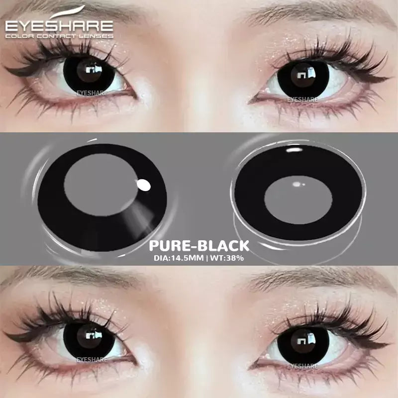 Eyeshare lentes de contato coloridas para olhos, 1 par de lentes coloridas de anime cosplay, lentes loucas de halloween, lentes de contato, maquiagem de beleza