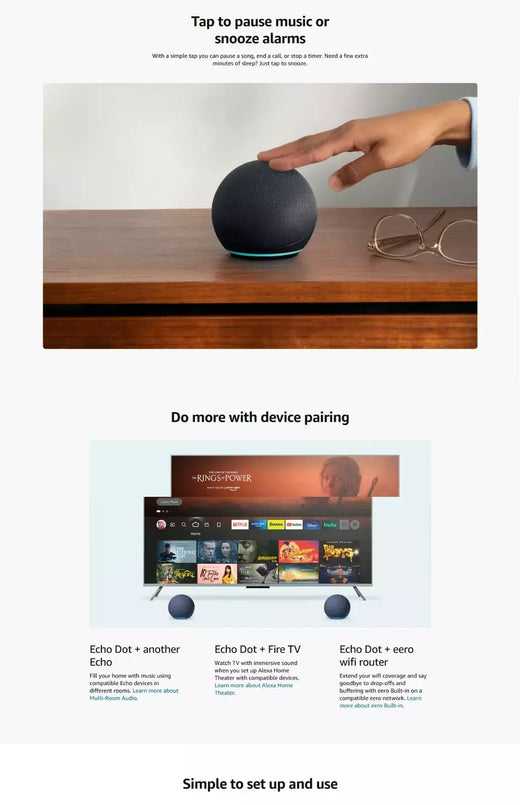 Alto-falante inteligente Echo Dot Alexa