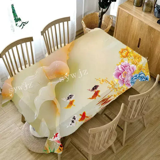3D Butterfly Flower Printing Toalhas De Mesa Retangulares, Toalha De Mesa Anti-mancha para Mesa, Decoração De Casamento, Mesas De Café, Decoração