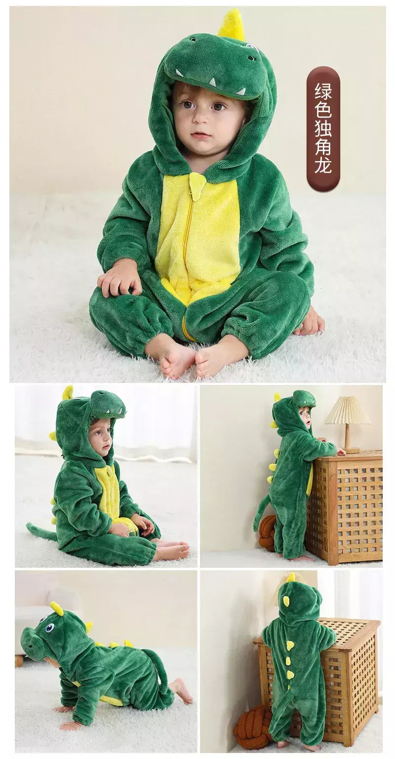 Macacão Dinossauro Vermelho para Bebê Recém-nascido, Criança Cosplay Roupas, Pijama Kigurumi, Bonito Animal Romper, Unicórnio Onesies, Meninos e Meninas