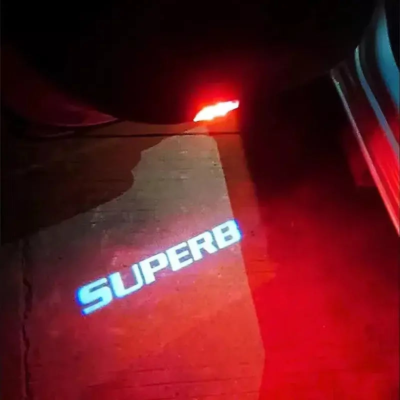 2x led emblema luz da porta do carro luces projetor para skoda superb 2006-2017 2018 2019 2020 2021 2022 2023 2024 decoração de bens de carro
