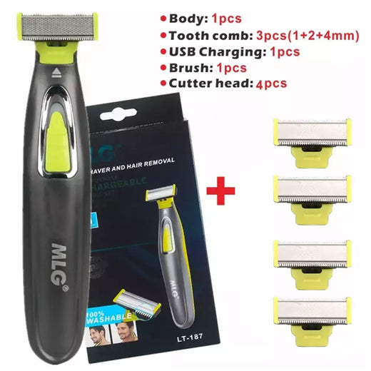 Barbeador elétrico para os homens usb recarregável barba de barbear depilador masculino máquina cabelo cuidados com a cara limpeza