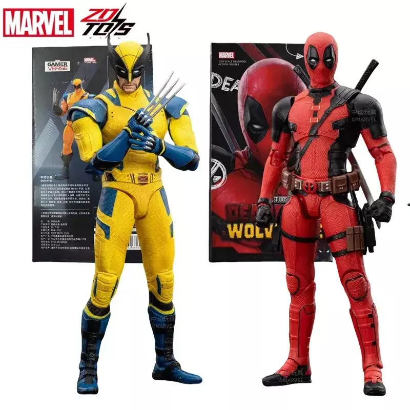 ZD Toys Deadpool & Wolverine Figuras de ação Deadpool Caixa Wolverine Coleção Figuras de ação para adultos Brinquedo infantil