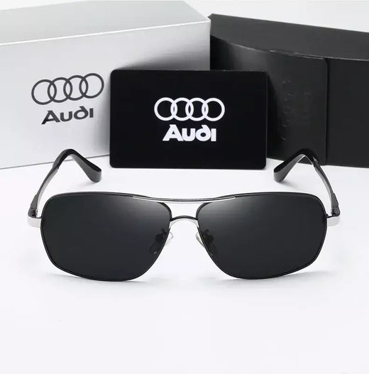 Audi polarizado uv400 condução óculos de sol para homem/mulher óculos de armação quadrada presente por atacado para entusiastas de automóveis 557