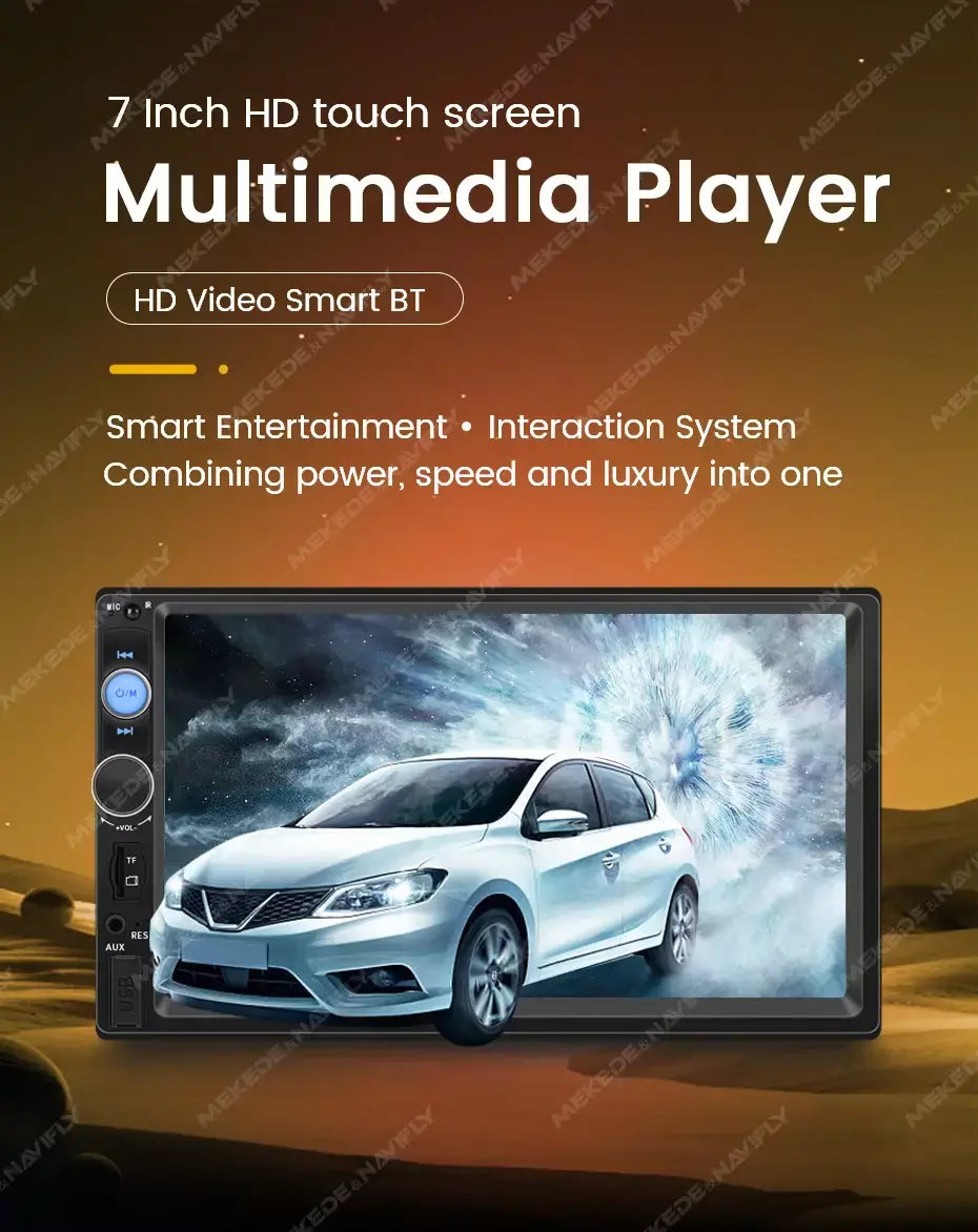 Navifly nd1 2 din rádio do carro 7 "hd tela de toque autoradio multimídia player universal carro estéreo mp5 player bt swc tf câmera fm