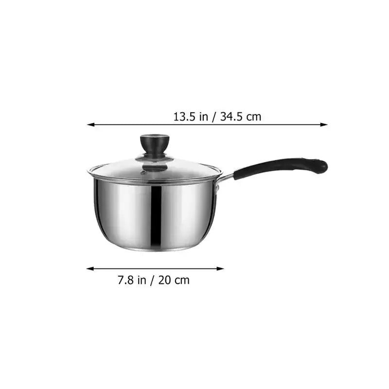 Design de tampa com panela pequena panelas de cozinha panela de sopa universal de aço inoxidável para fogão de indução e fogão a gás