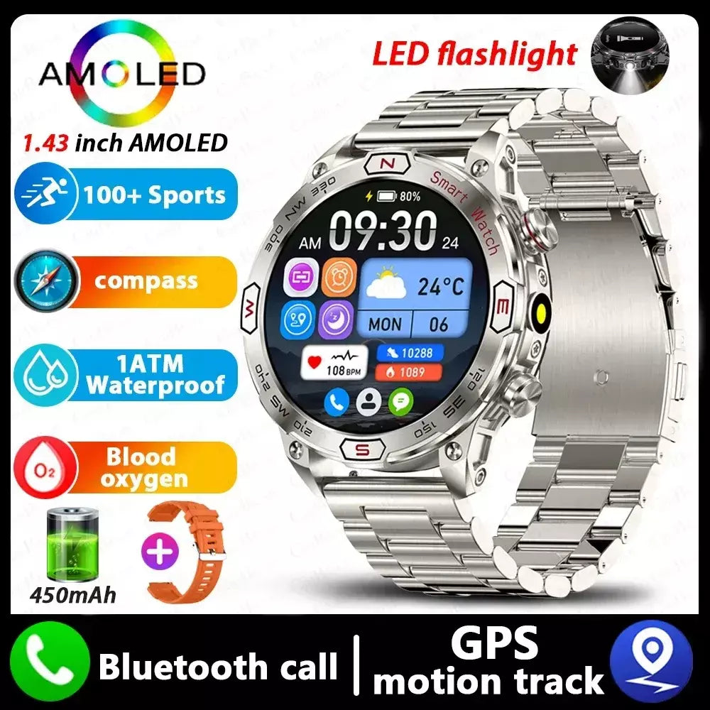 Xiaomi amoled relógio inteligente masculino 450 mah bateria rastreador de fitness ip68 à prova dip68 água bluetooth chamada smartwatch para xiaomi