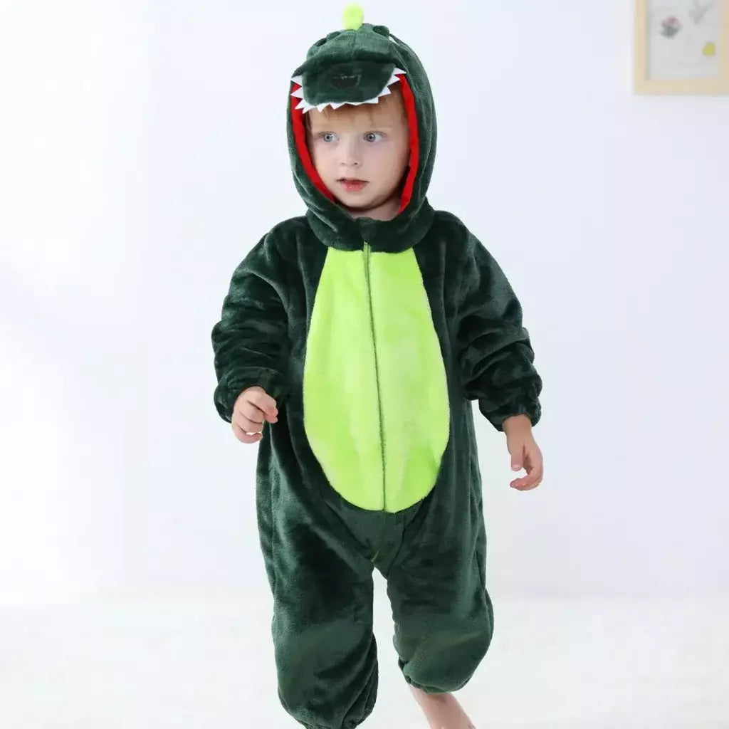 Bebê unissex macacão kigurumi infantil bonito ponto dinossauro animal macacões recém-nascidos dos desenhos animados pijamas para crianças meninos meninas natal