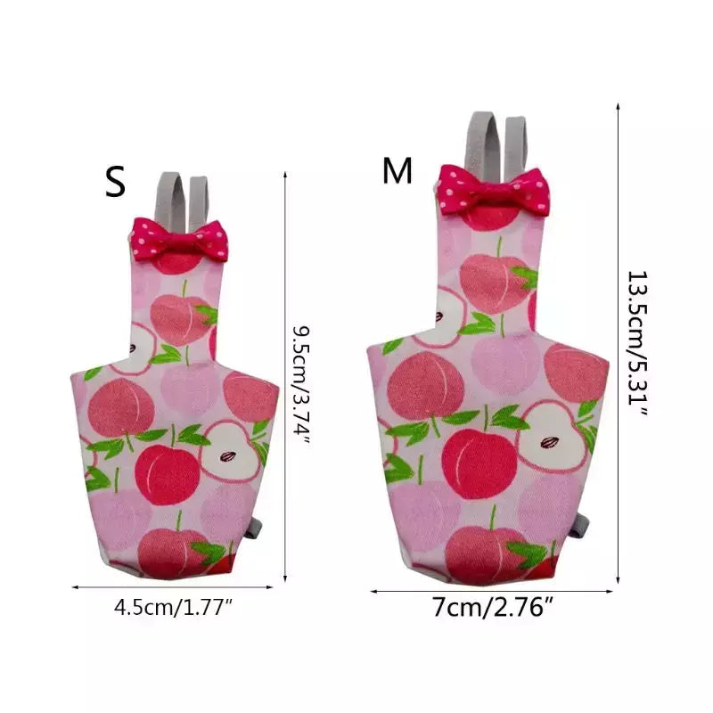 Papagaio fralda com laço bonito colorido fruta floral cockatiel pombos pequeno médio grande aves de estimação vôo terno roupas lavável
