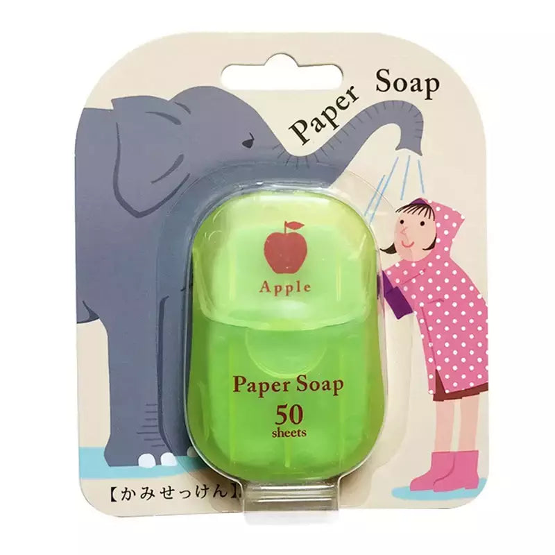Portátil Descartável Sabão Caixa De Papel, Viagem Lavar A Mão, Banho Limpo, Scented Slice Sheets, Mini Papel Sabão, Fontes Do Banheiro, 50Pcs