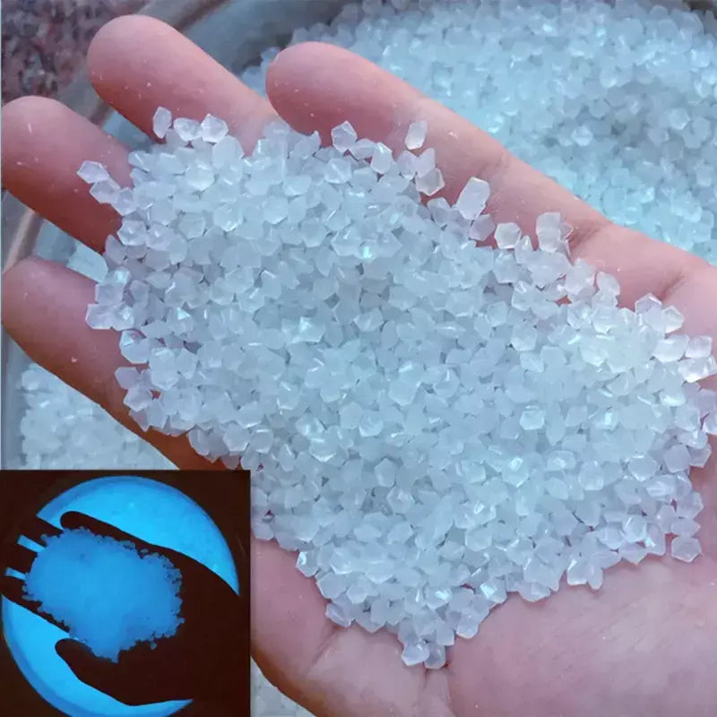 Areia luminosa que brilha no escuro, pedra seixo, jardim, quintal, caminho ao ar livre, decoração de gramado, tanque de peixes, aquário, casa, decoração diy 3-5mm