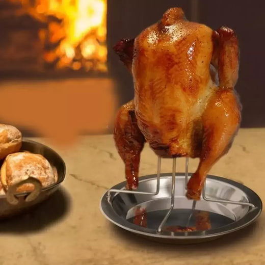 1 conjunto de acampamento ao ar livre engrossado churrasco rack garfo frango grill frango acessórios cozinha ferramentas