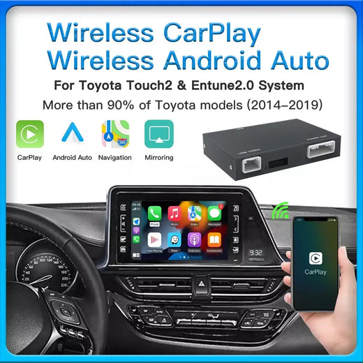 Kit de atualização multimídia decodificador de atualização de tela OEM para Toyota Touch2/Entune2.0 System 2014-2019 Wireless CarPlay Android auto