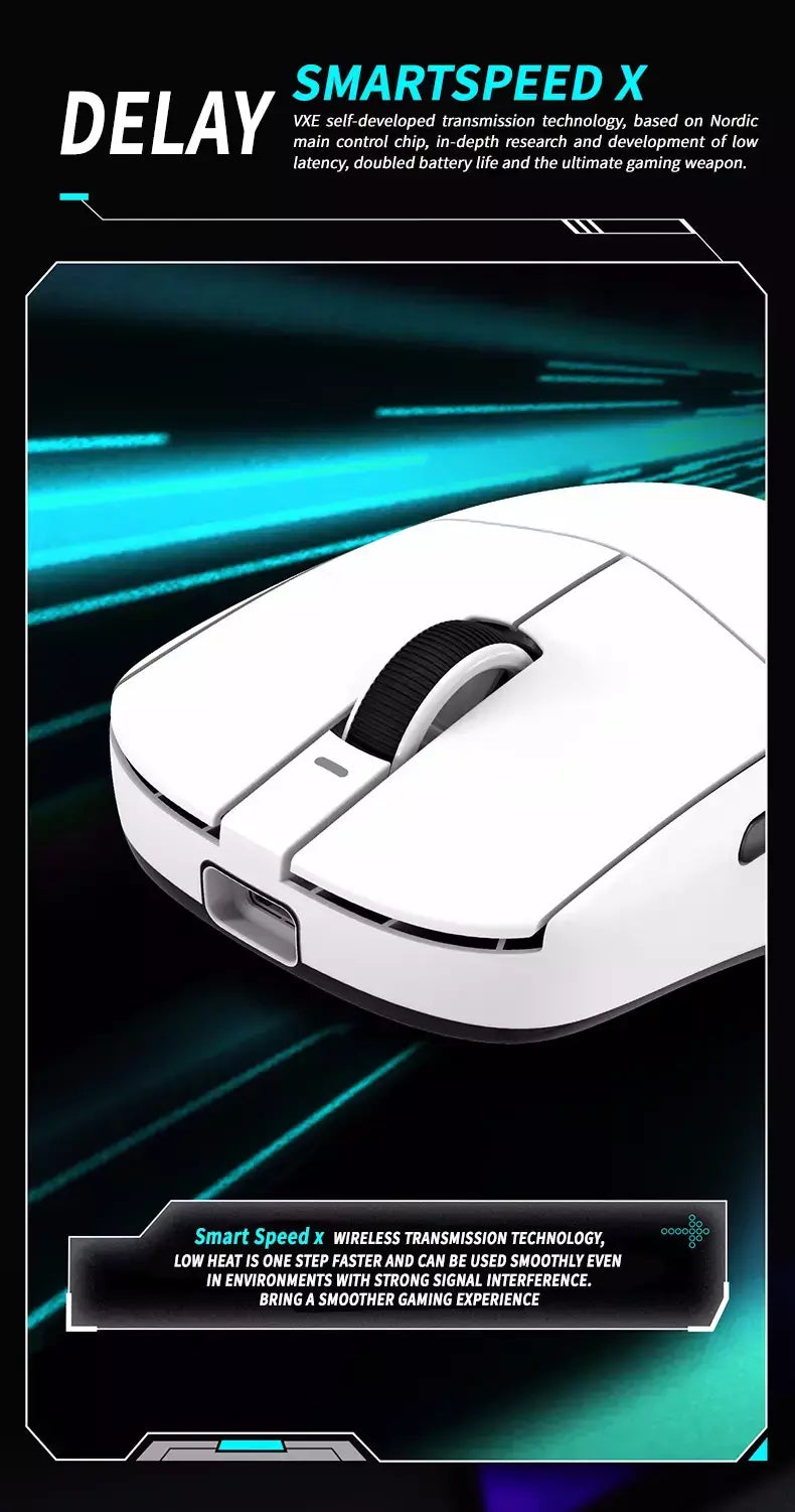 Melhor vxe libélula r1 se + sem fio ultra longa resistência fps jogo mouse leve paw3395 2khz ergonomios computador