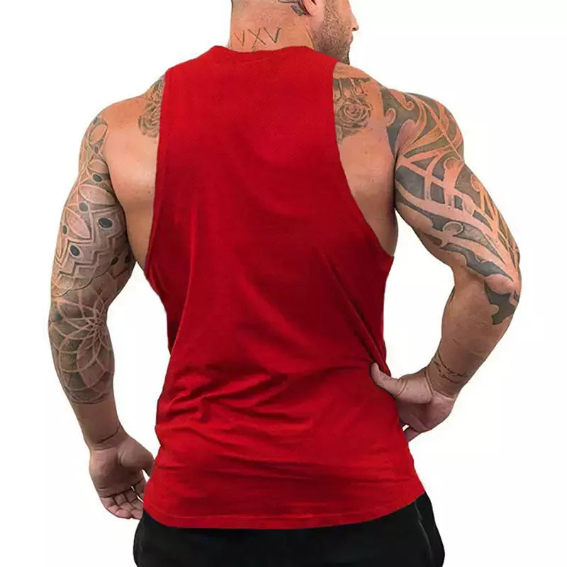 Quick Dry malha ginásio t-shirt dos homens, colete muscular respirável, moletom de jogging, Indoor Exercício, Fitness, ao ar livre