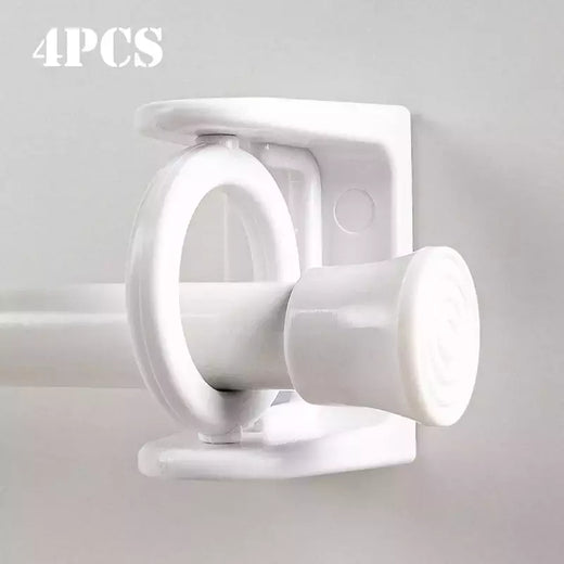 2/4pcs Auto-adesivo Cortina Rod Titular 360 Graus Rotatable Cortina Pólo Varas Suportes De Parede Para Casa Do Banheiro e Hotel