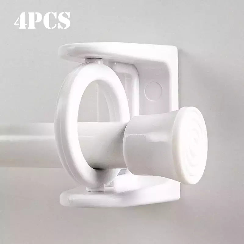 2/4pcs Auto-adesivo Cortina Rod Titular 360 Graus Rotatable Cortina Pólo Varas Suportes De Parede Para Casa Do Banheiro e Hotel