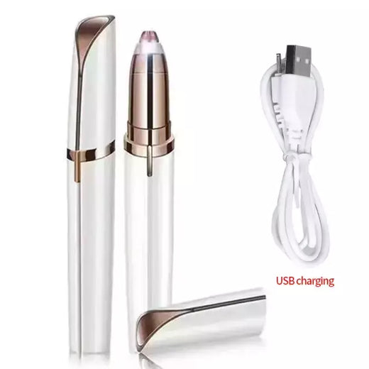 Aparador de sobrancelha elétrico portátil para mulheres, mini depilador, batom, remoção de pêlos faciais, ferramenta indolor