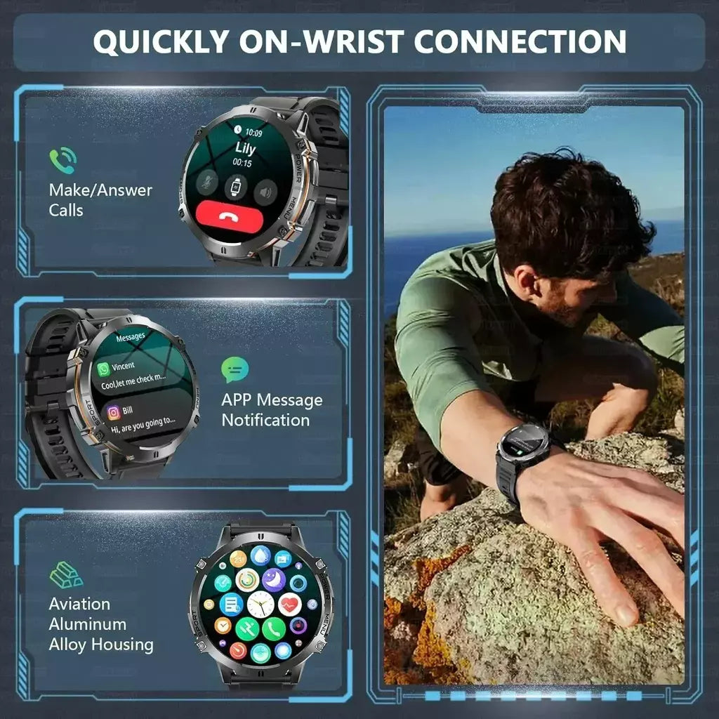 Xiaomi 2026 bateria tela amoled esportes ao ar livre smartwatch relógio masculino bússola 10atm à prova dwaterproof água bluetooth chamada smartwatch