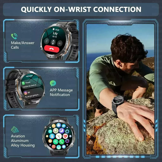 Xiaomi 2026 bateria tela amoled esportes ao ar livre smartwatch relógio masculino bússola 10atm à prova dwaterproof água bluetooth chamada smartwatch
