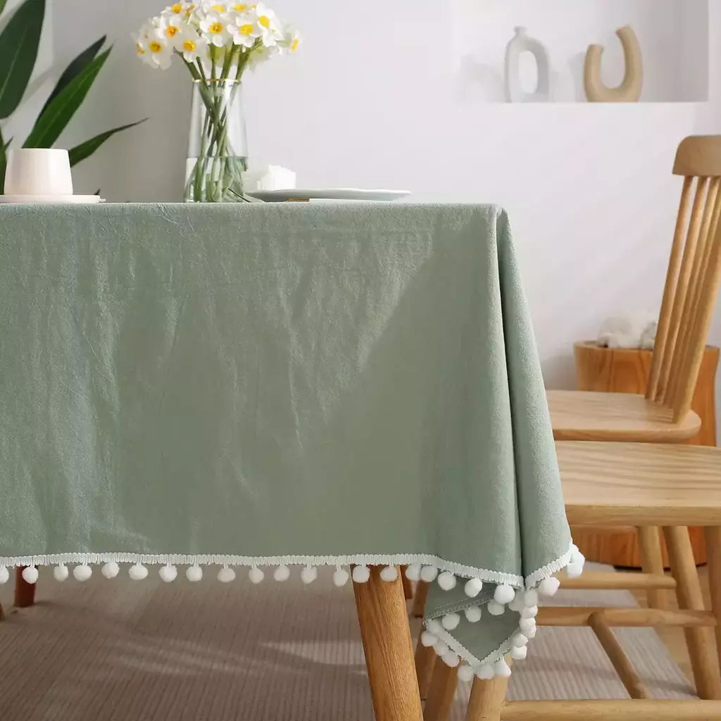 Toalha De Mesa De Mesa De Café De Algodão Retangular, Cobertura De Mesa Branca, Sala De Estar, Decoração De Casa, Pano, Casamento, Decoração De Natal