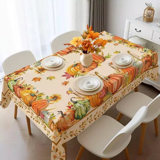 Pumpkin Pattern Retangular Toalha De Mesa, Decoração De Casa, Dia De Ação De Graças, Mesa De Festa, Ao Ar Livre, Outono