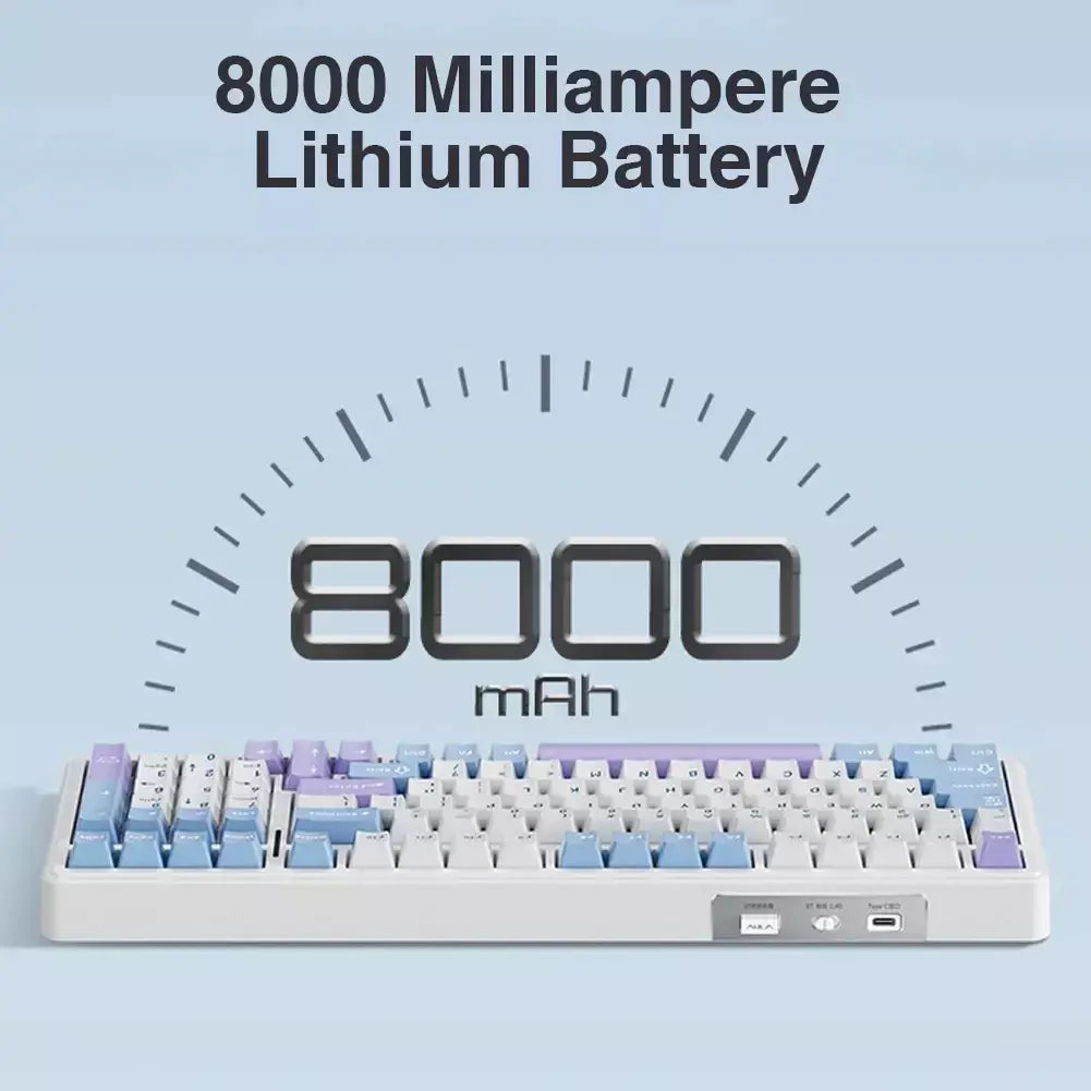Aula f99 teclado mecânico para jogos, três modos, 2.4g, sem fio, bluetooth, com fio, troca quente, junta pbt, rgb para jogos, digitação, 99 teclas