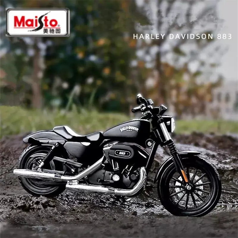 Maisto 1:18 harley davidson sportster ferro 883 liga clássico modelo da motocicleta diecast metal motocicleta modelo crianças brinquedos presente