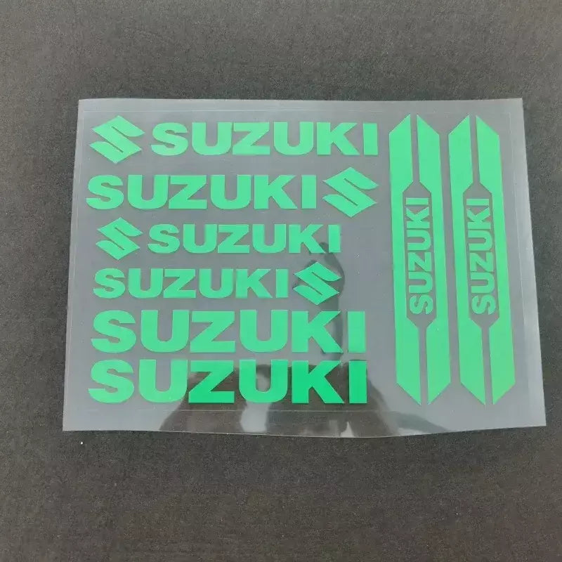 Para suzuki motocicleta adesivos decorativos personalizados corpo capacete absorção de choque criativo à prova dwaterproof água modificado adesivos