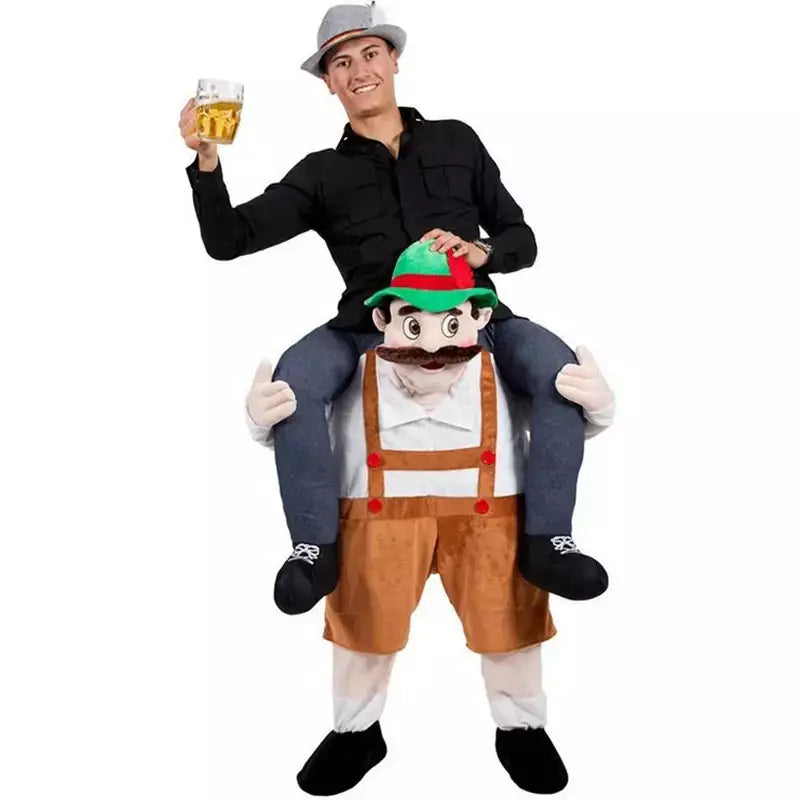 Unissex festa de halloween cosplay trajes conjuntos para mulheres homens volta engraçado animal calças fantasia vestir-se oktoberfest macacões macacão
