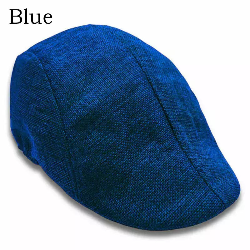 Boné de boinas de linho estilo britânico masculino, boné Gatsby Cabbie, moda clássica, vintage, verão, novo, outono, 2022