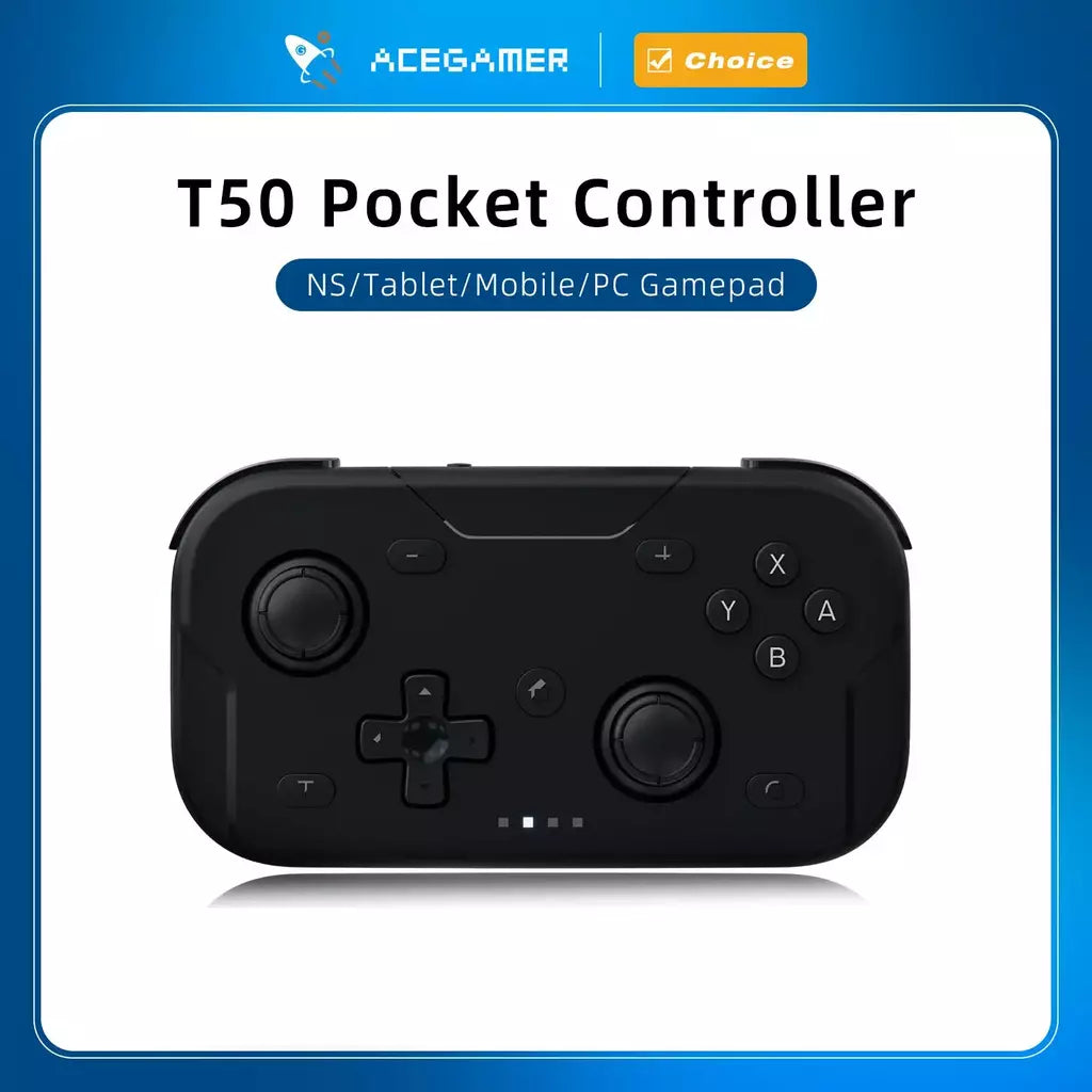 AceGamer Pocket Game Controller Portátil Hall Joysticks 1000Hz Bluetooth Gamepad para Switch/Switch2/Android/iOS/PC/Steamdeck