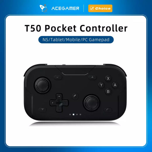 AceGamer Pocket Game Controller Portátil Hall Joysticks 1000Hz Bluetooth Gamepad para Switch/Switch2/Android/iOS/PC/Steamdeck