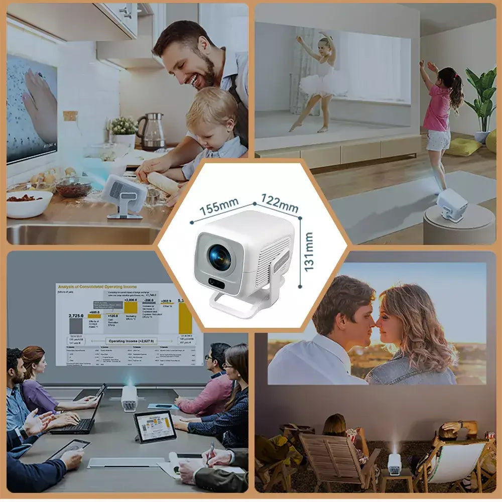 Thundeal foco automático pg370 full hd 4k projetor para filme wifi android projetor smart tv home theater mini projetor de vídeo portátil